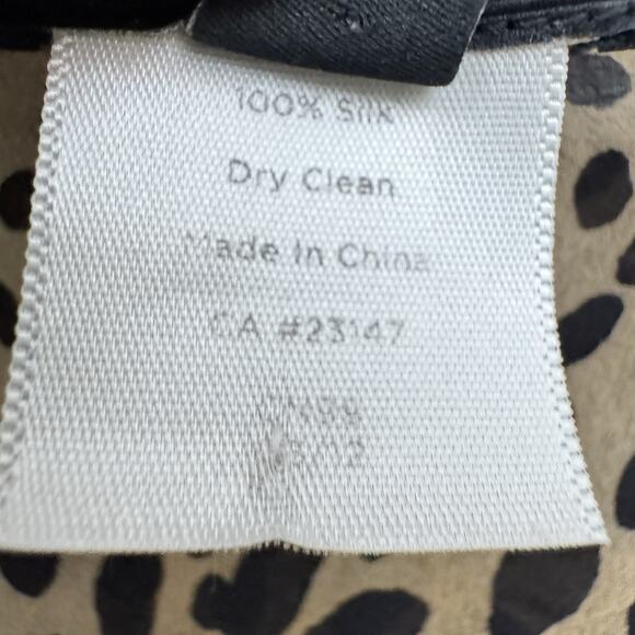 Talbots Leopard Print Kimono Top S SIlk Boho Chic Mob Wife Classic Resort Layer - Picture 5 of 8